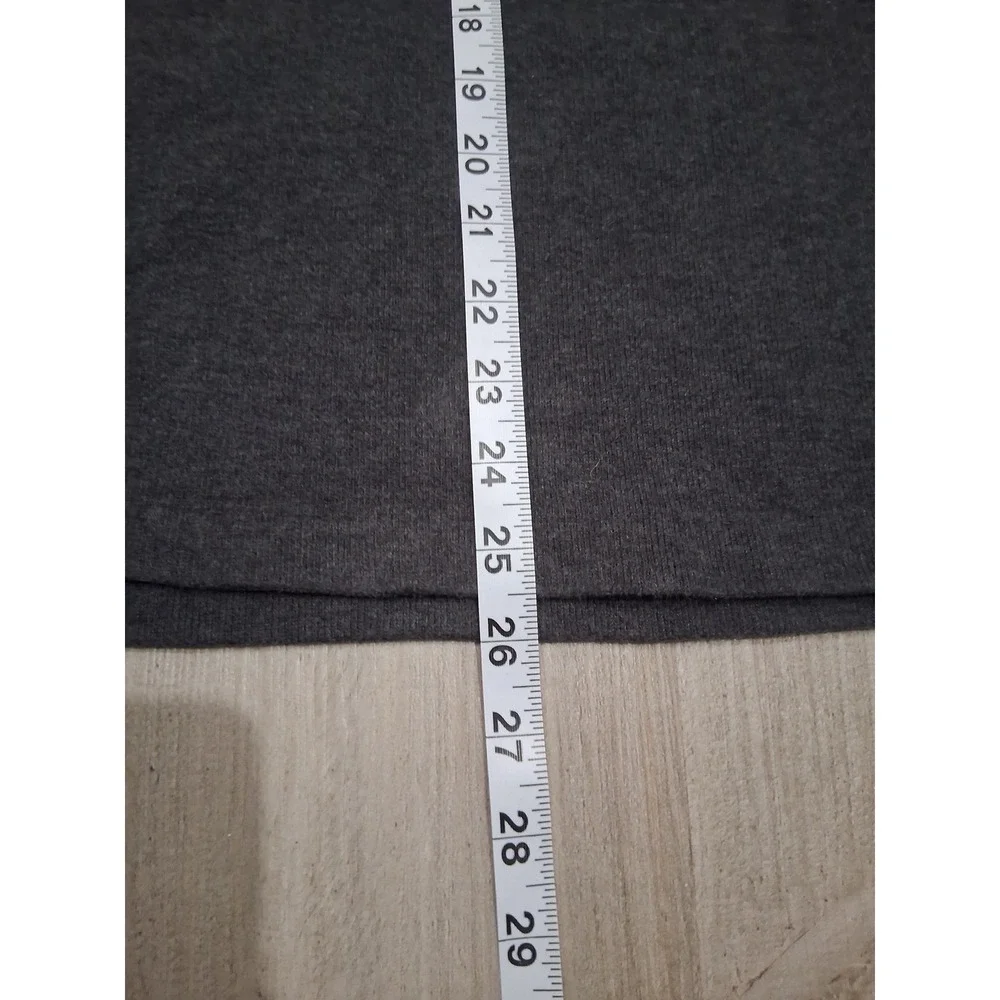 Polo Ralph Lauren Mens Quarter Zip Pullover Sweater Charcoal Gray Cotton Medium